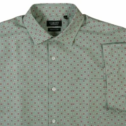 Clearance Carnét Bernhard Herre Kortærmet skjorte - Iceberg Green