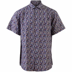 Carnét Bernhard Herre Kortærmet skjorte Plus Size - Maritime Blue