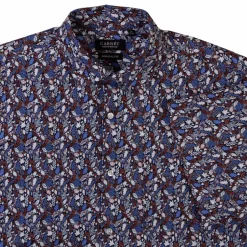 Carnét Bernhard Herre Kortærmet skjorte Plus Size - Maritime Blue