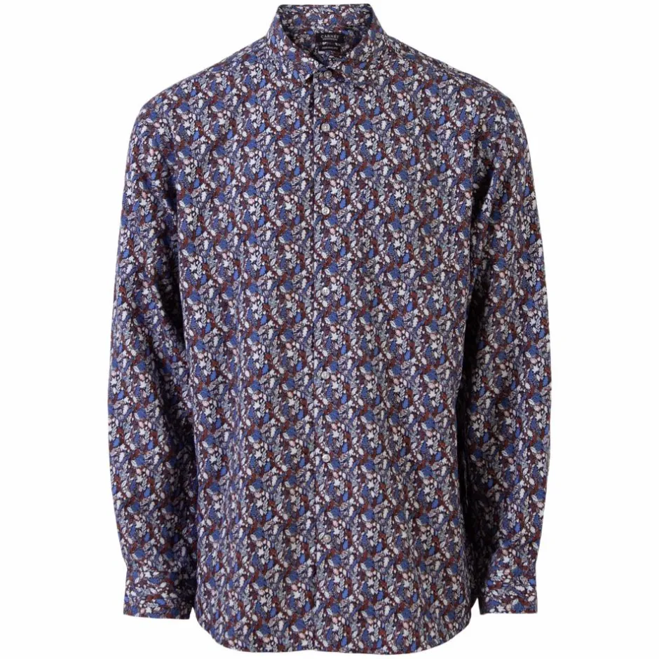 Online Carnét Bernhard Herre Skjorte - Maritime Blue