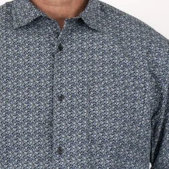 Sale Carnét Bernhard Herre Skjorte Plus Size - Blue