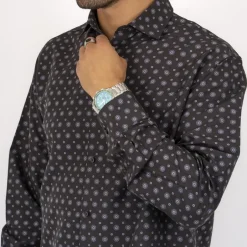 Outlet Carnét Bernhard Herre Skjorte - Charcoal