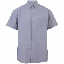 New Carnét Oak Herre Kortærmet skjorte Plus Size - Navy Stripe