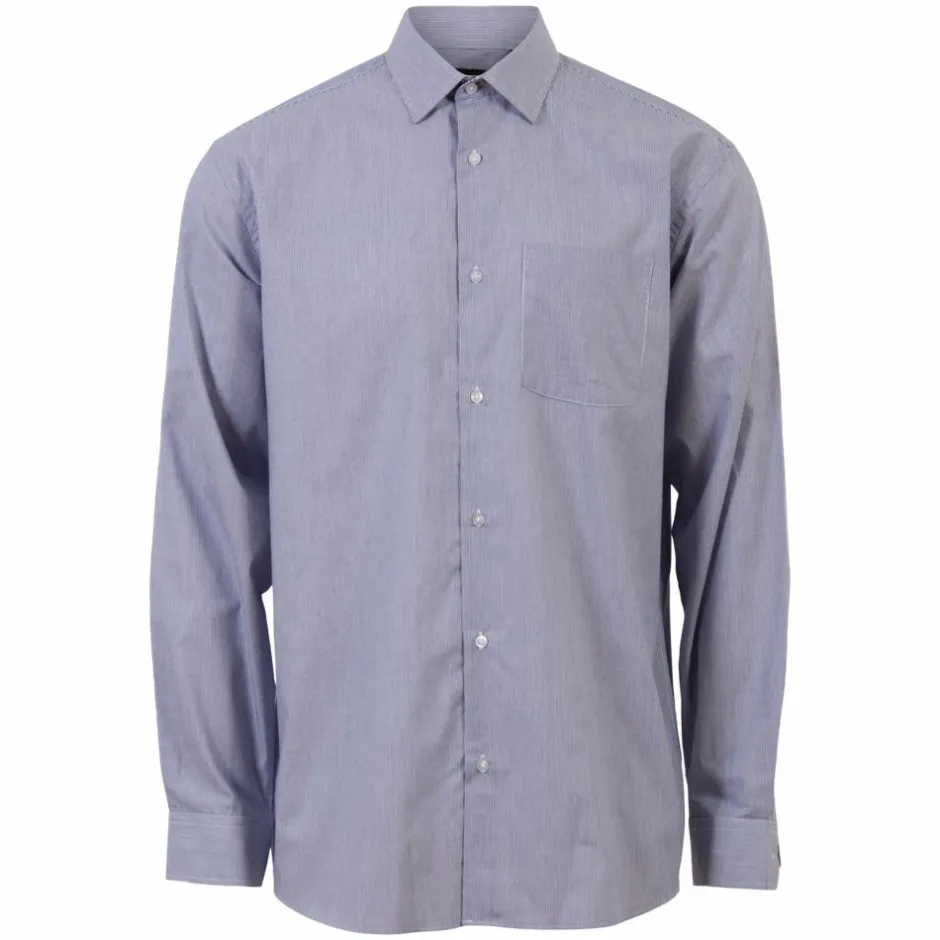 Discount Carnét Oak Herre Skjorte Plus Size - Navy Stripe