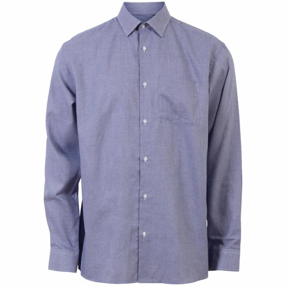 Best Carnét Oak Herre Skjorte Plus Size - Navy Check