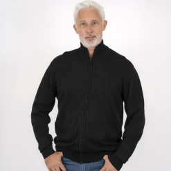 Clearance Carnét Stone Herre Cardigan - Jet Black