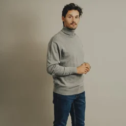 Clearance Carnét Stone Herre Rullekrave - Grey Mix