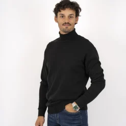 Clearance Carnét Stone Herre Rullekrave - Jet Black