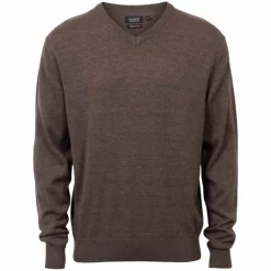 New Carnét Stone Herre Striktrøje - Mid Brown Mix