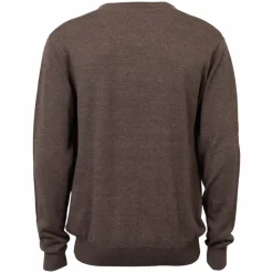 New Carnét Stone Herre Striktrøje - Mid Brown Mix