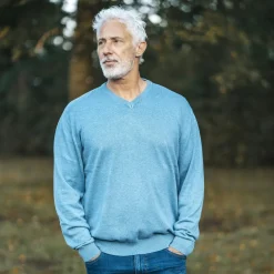 Carnét Stone Herre Striktrøje - Colony Blue Mix