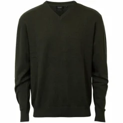 New Carnét Stone Herre Striktrøje - Forest Green Mix