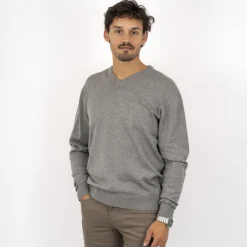 Carnét Stone Herre Striktrøje - Grey Mix