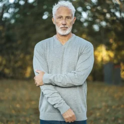 Carnét Stone Herre Striktrøje - Grey Mix