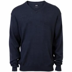 Clearance Carnét Stone Herre Striktrøje - Medium Dark Blue
