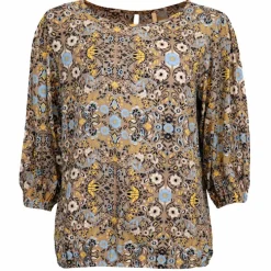 Online Cassiopeia Finella Dame Bluse Plus Size - Sand Combi