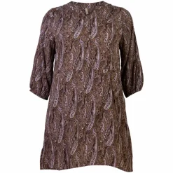 Outlet Cassiopeia Janella Dame Tunika Plus Size - Brown Combi