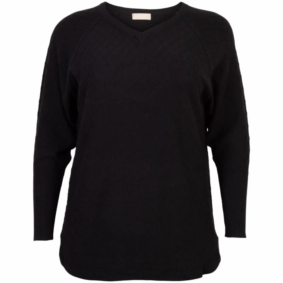 Online Cassiopeia Tinetta Dame Bluse Plus Size - Black