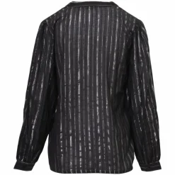 ChaCha Dame Bluse - Black w. Lurex