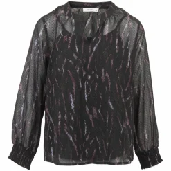 Outlet ChaCha Dame Bluse - Black Print