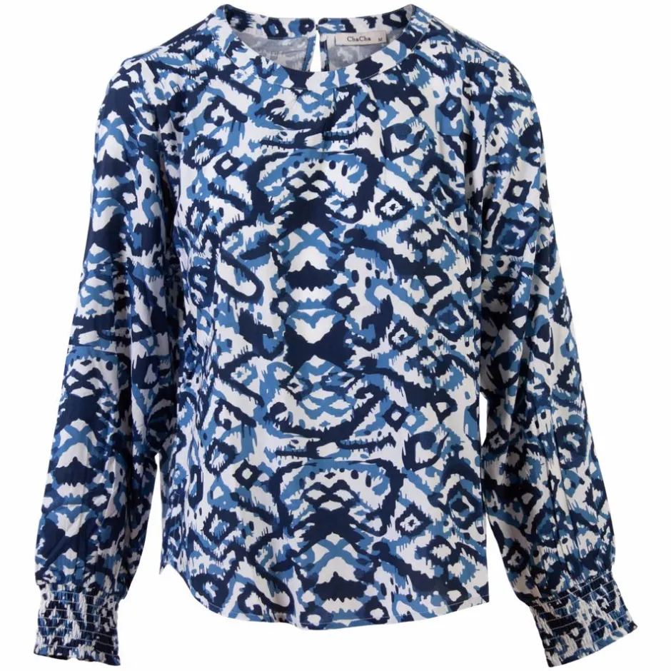 New ChaCha Dame Bluse - Blue