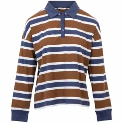 Outlet ChaCha Dame Bluse - Brown/Blue/White