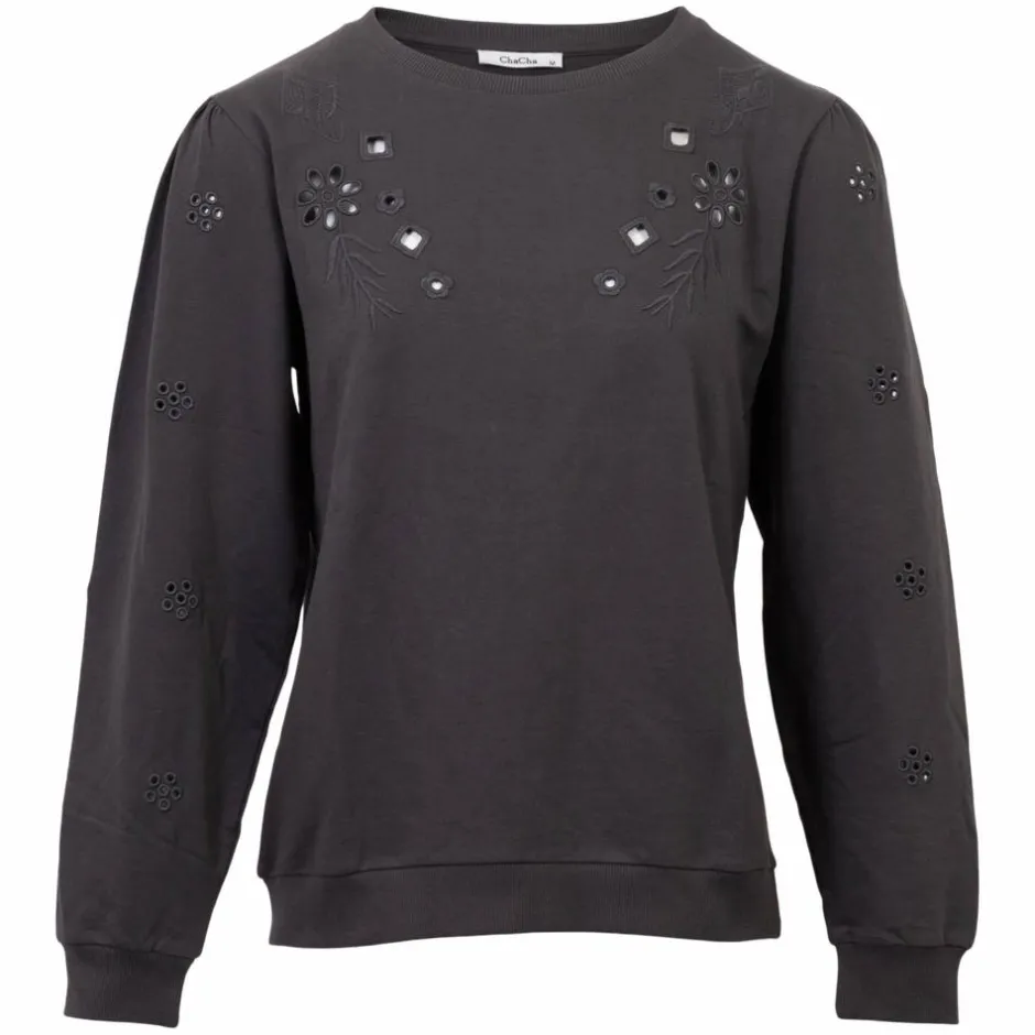 Best ChaCha Dame Bluse - Dark Grey