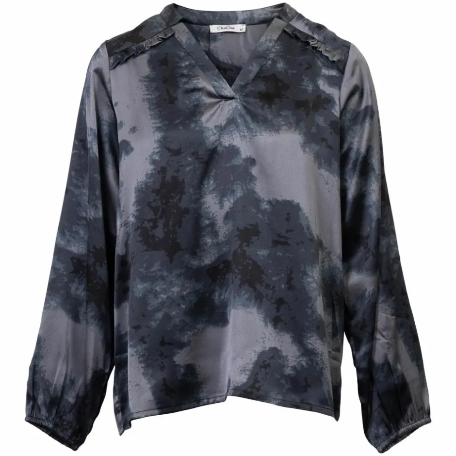ChaCha Dame Bluse - Grey Combo