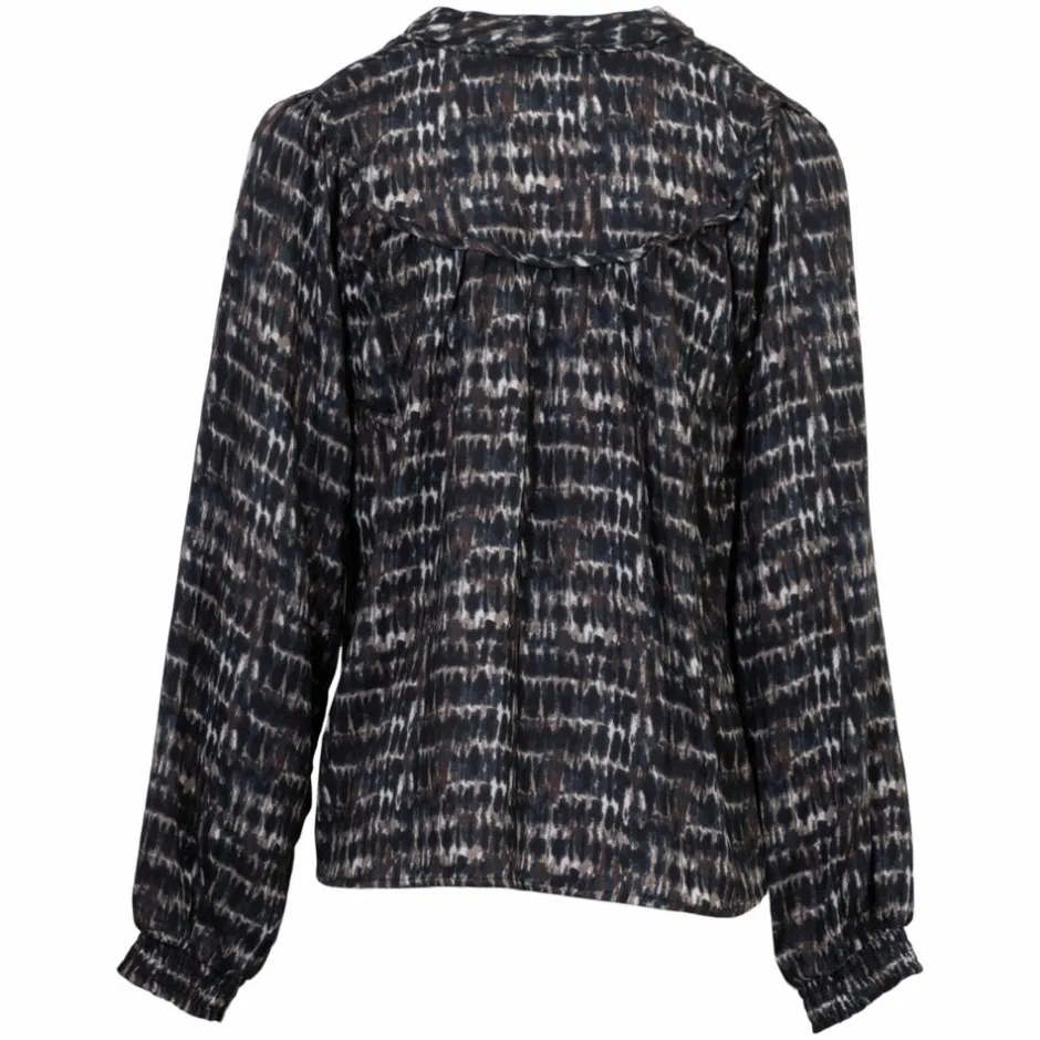 Hot ChaCha Dame Bluse - Navy Combo