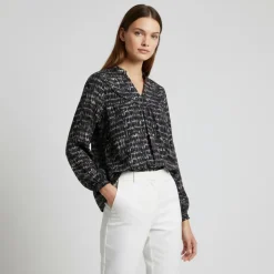 Hot ChaCha Dame Bluse - Navy Combo