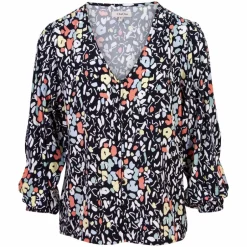 Sale ChaCha Dame Skjorte - Navy/blomster