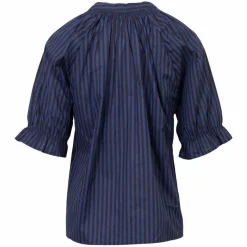Clearance ChaCha Dame Skjorte - Navy/Brown