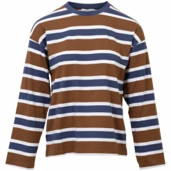 Best ChaCha Dame T-shirt - Brown/Blue/White