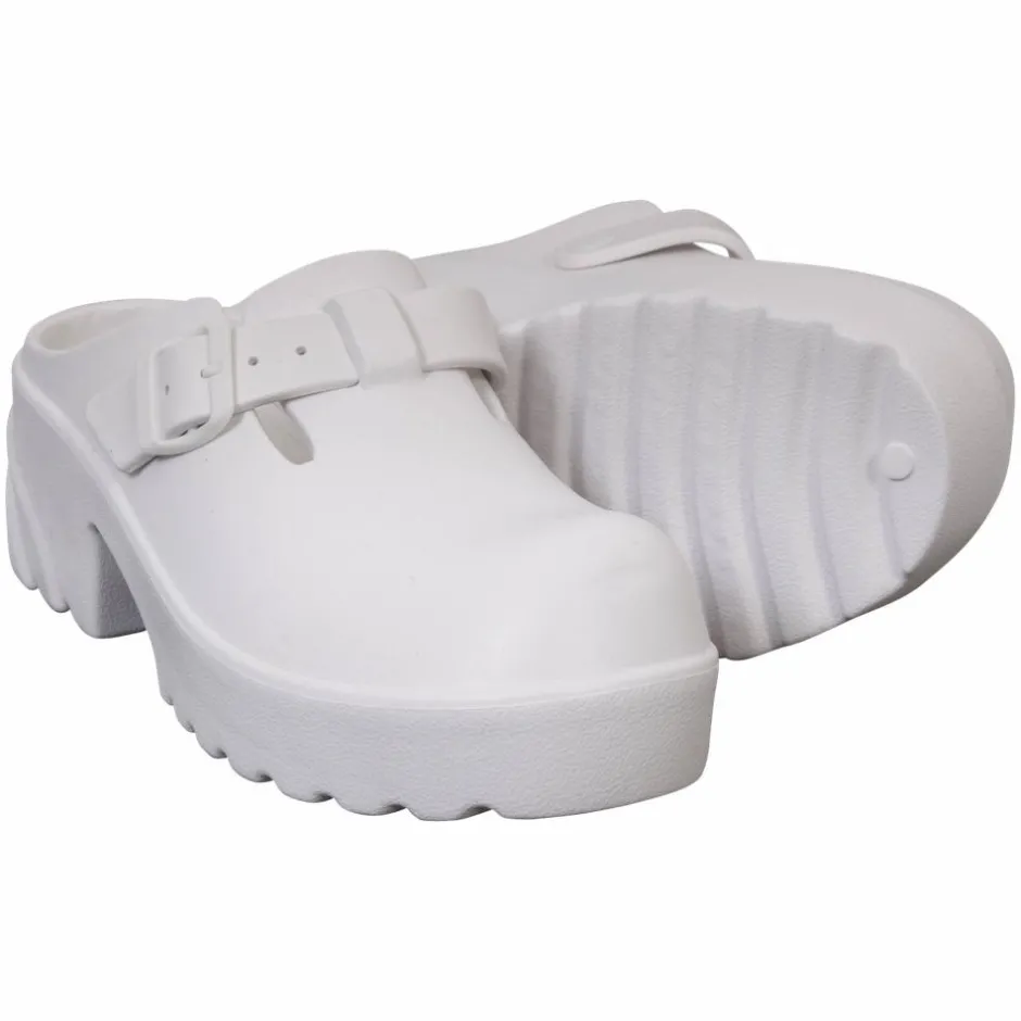 Best NN Chunky Dame Clogs - Hvid