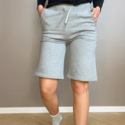 New Cozy By JZ Dame Shorts i økologisk bomuld - Grey Melange