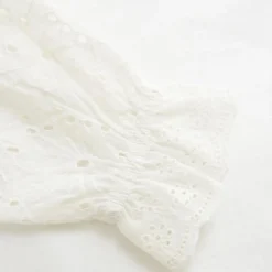 Online Creamie Pige Bluse i økologisk bomuld - Cloud