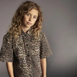 Hot Creamie Pige Kjole - Brown Leo