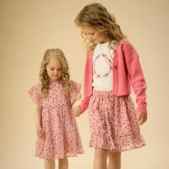 Hot Creamie Pige T-shirt i økologisk bomuld - Rose Smoke