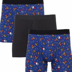 Online Crossbow Boxer Herre Tights - Blå m. Print