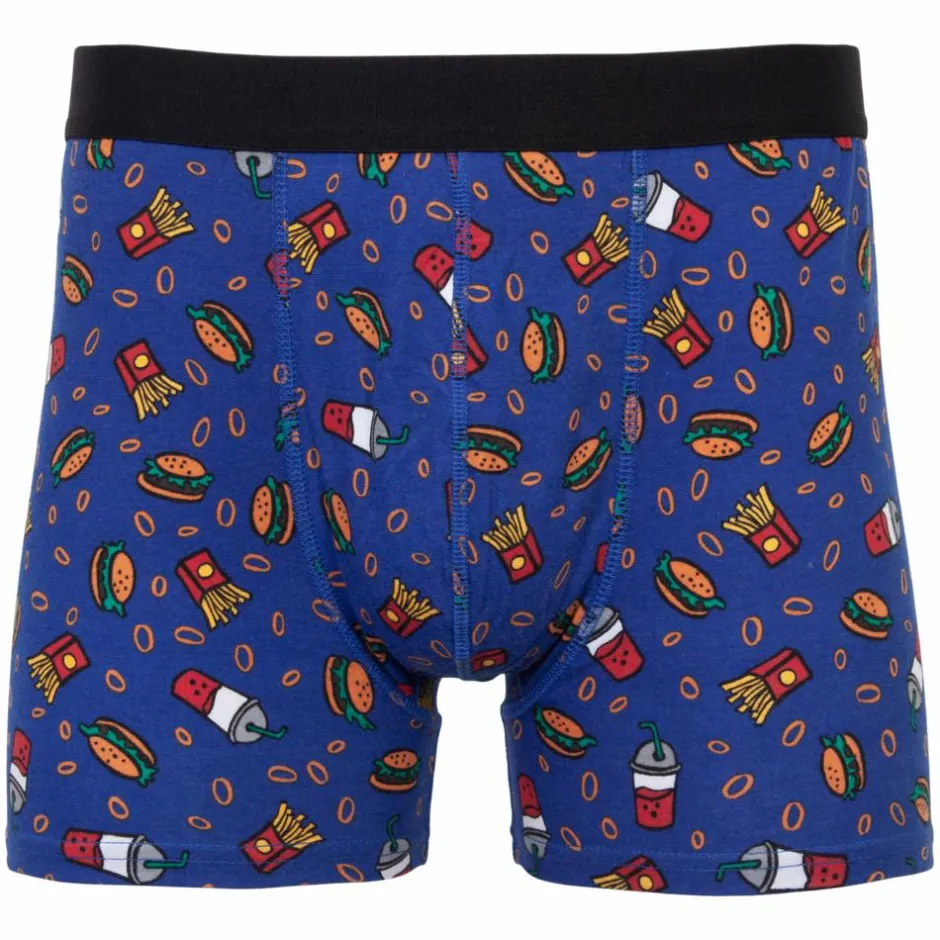 Online Crossbow Boxer Herre Tights - Blå m. Print