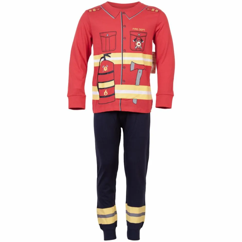 Clearance Crossbow Brandmand Børne Nattøjssæt - Navy Blazer