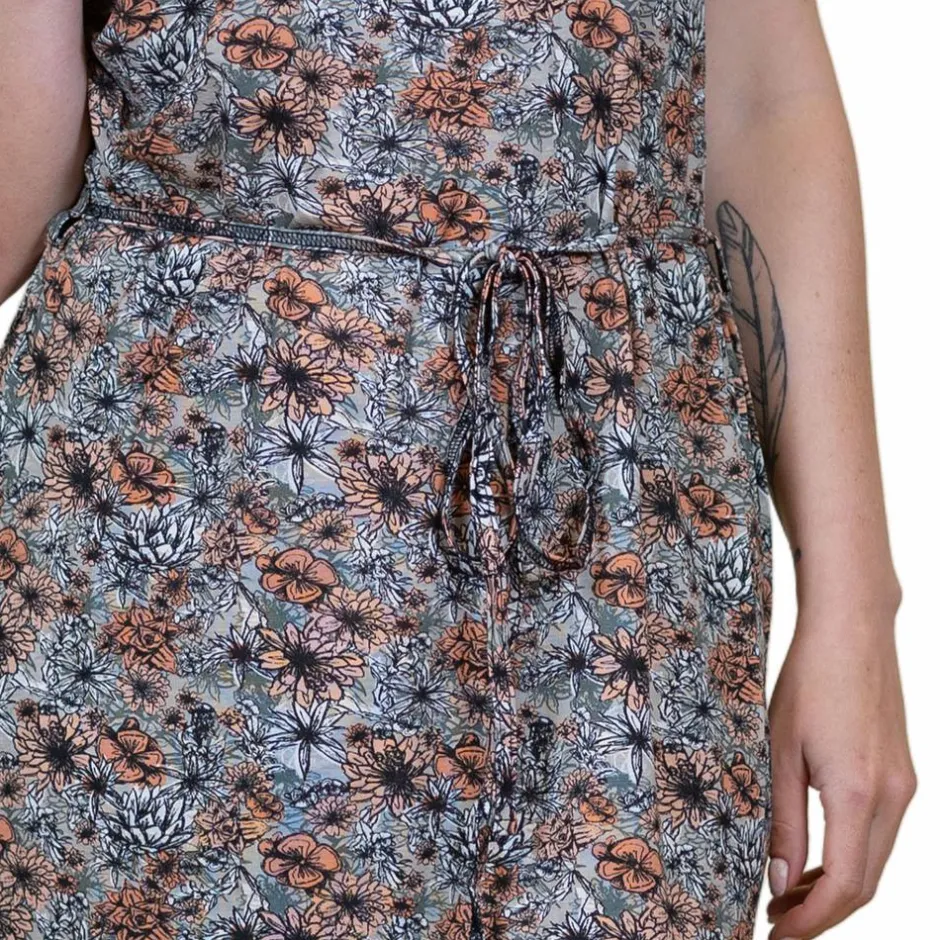 Sale Crossbow Dame Kjole i bambus - Sort/blomster print