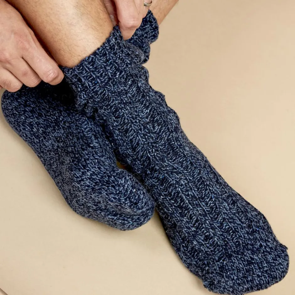 Outlet Crossbow Herre Strømper i uldmix - Blå