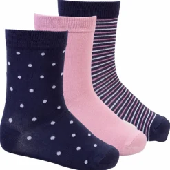 Outlet Crossbow Pige Strømper i bambus - Navy/Lyserød