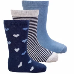 Outlet Crossbow Pige Strømper m. non-slip - Navy hjerter