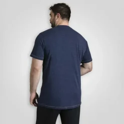 Clearance D555 Burnley Herre T-shirt - Blue Reno