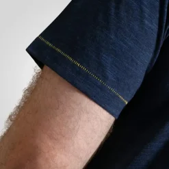 Clearance D555 Burnley Herre T-shirt - Blue Reno