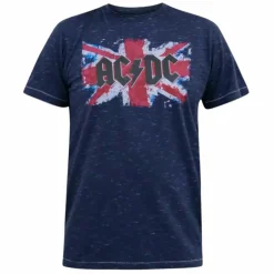 Best D555 Dennis AC/DC Herre T-shirt Plus Size - Navy Reno