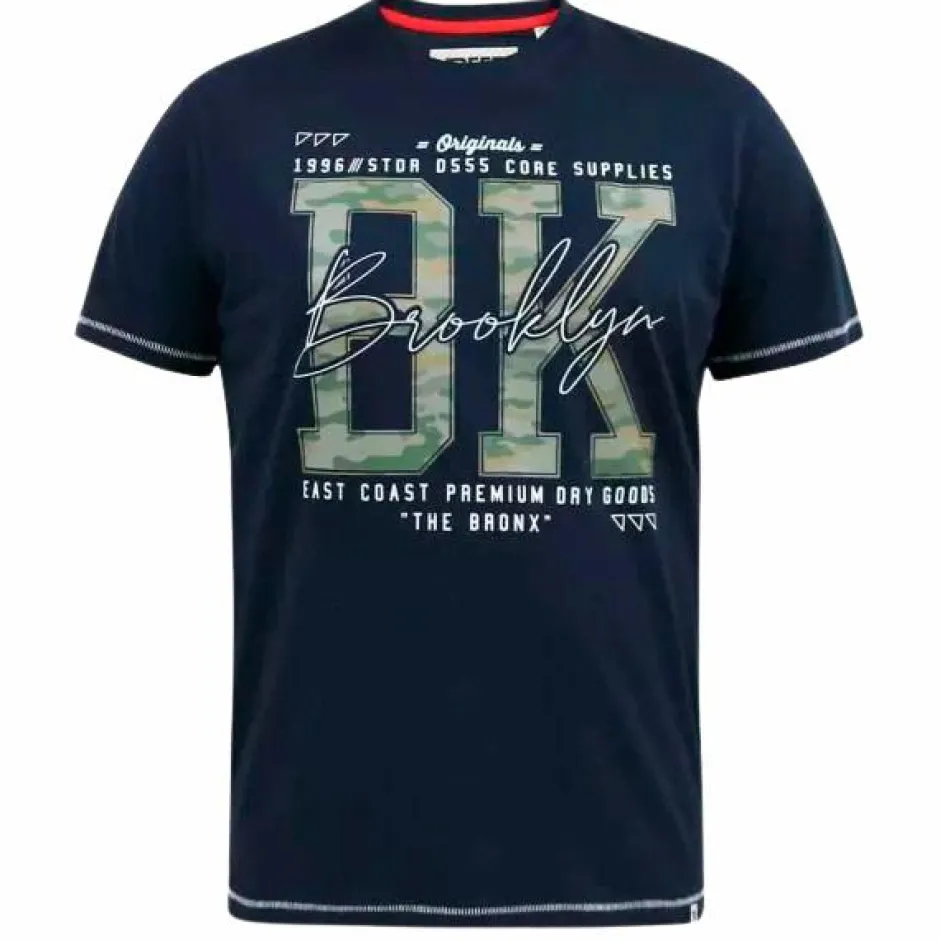 Sale D555 Herre T-shirt - Navy