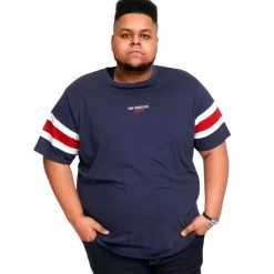 Clearance D555 Hitchin Herre T-shirt Plus Size - Navy